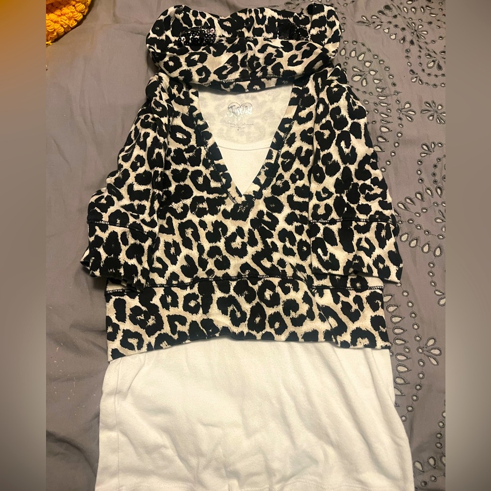 Justice sz 8 3/4 sleeve hooded top - bundle to get 10/$10 deal!